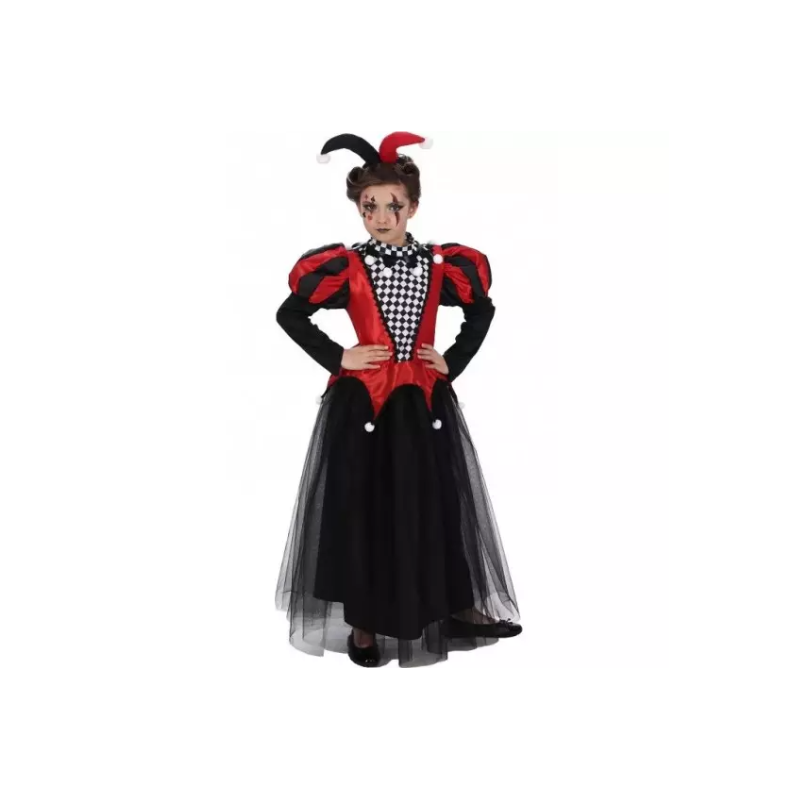 DEGUISEMENT ENFANT MISS JOKER HARLEQUINE TAILLE 116 CM  DEGUISEMENT ENFANT MISS JOKER HARLEQUINE TAILLE 116 CM