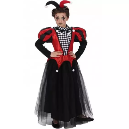 DEGUISEMENT ENFANT MISS JOKER HARLEQUINE TAILLE 140 CM 