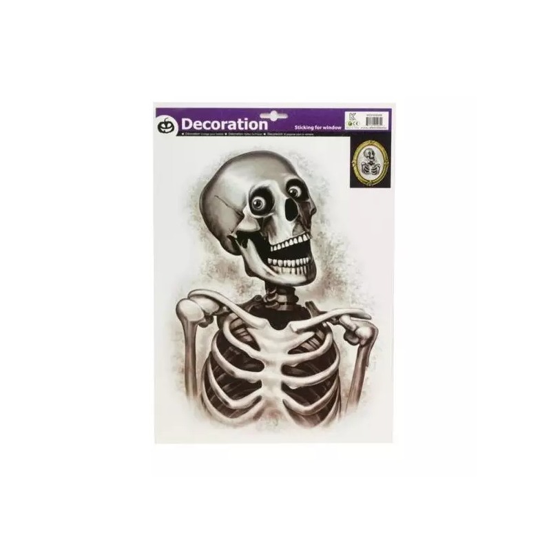 DECORATION VISTROTATIQUE HALLOWEEN SQUELETTE 40CM 