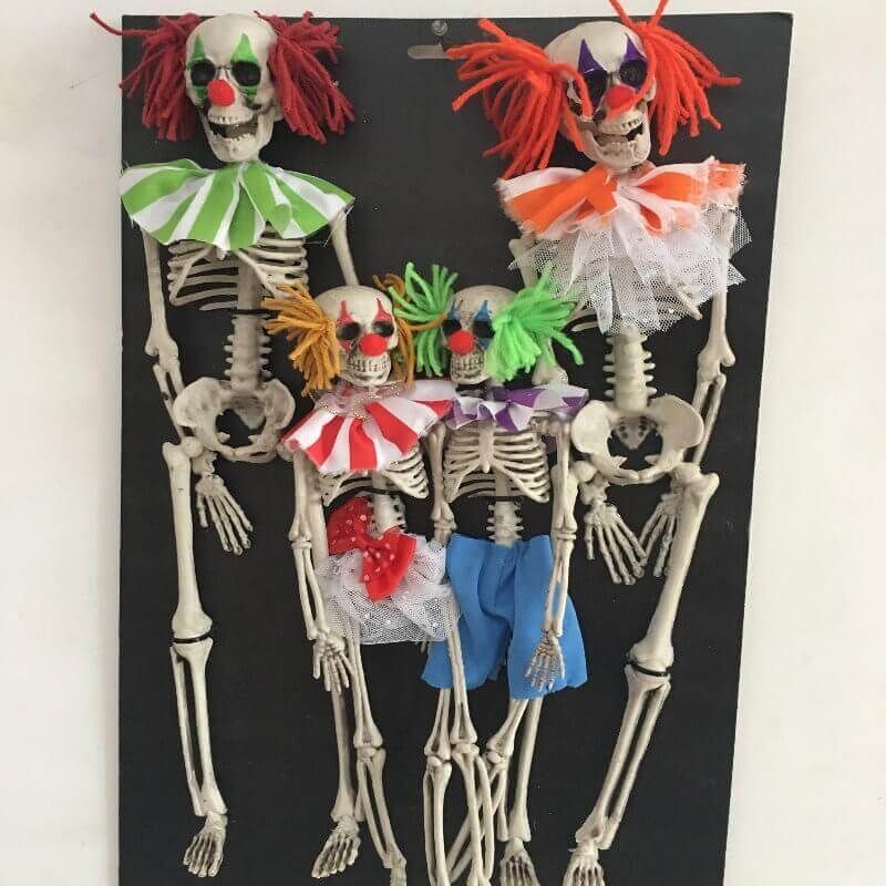 FAMILLE CLOWN SQUELETTE HALLOWEEN 