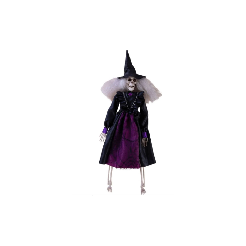 DECORATION HALLOWEEN PETIT SQUELETTE SORCIERE 40 CM