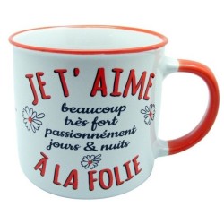 MUG JE T'AIME A LA FOLIE