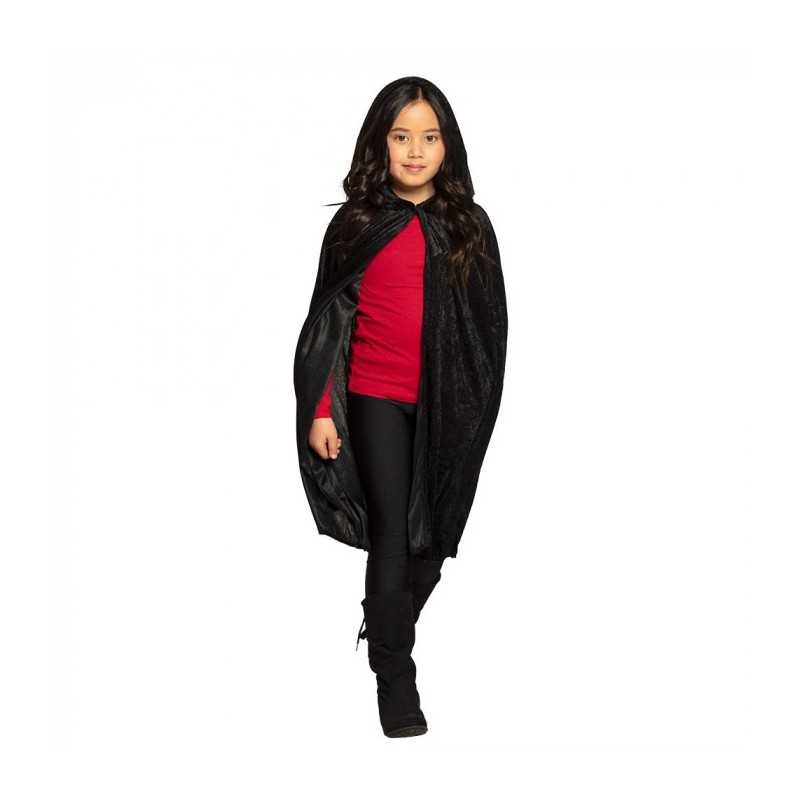 CAPE A CAPUCHE NOIR 115 CM 