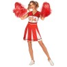 DEGUISEMENT POMPOM GIRL USA ROUGE/BLANC TAILLE M