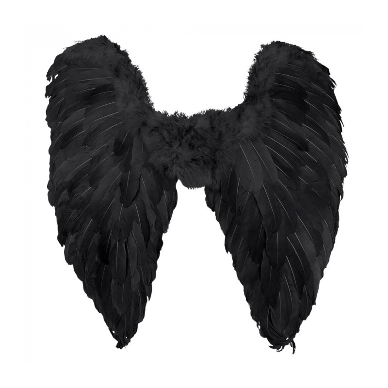 AILES D'ANGES PLIEES NOIR 65 X 65 CM 