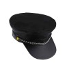 CASQUETTE ROCKER OU MOTARD NOIRE CASQUETTE ROCKER OU MOTARD NOIRE