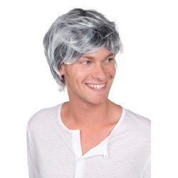 PERRUQUE GRISONNANTE HOMME CHEVEUX COURTS