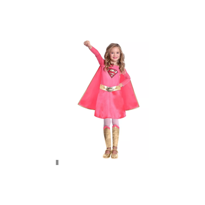 DEGUISEMENT SUPERGIRL ROSE TAILLE 4-6 ANS  DEGUISEMENT SUPERGIRL ROSE TAILLE 4-6 ANS