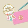 8 INVITATIONS FILLES WILD BIRTHDAY 