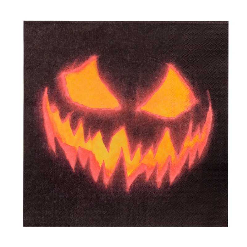 20 SERVIETTES HALLOWEEN CITROUILLE 23 CM