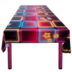 NAPPE PLASTIQUE DISCO FEVER 130 X 180 CM 