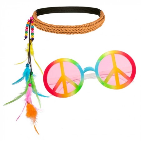 SET HIPPIE  ( BANDEAU, PENDANT D'OREILLE ET BRACELET )