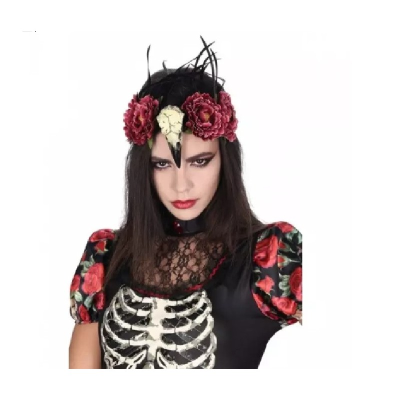 BANDEAU VAUDOO TETE D'OISEAU BORDEAUX  BANDEAU VAUDOO TETE D'OISEAU BORDEAUX