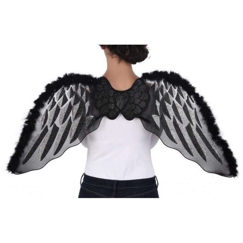 AILES D'ANGE NOIR ET ARGENT 43 CM X 1 M