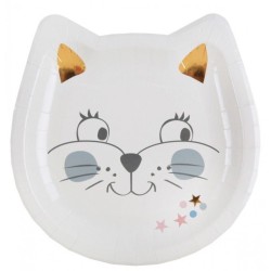 10 ASSIETTES CHAT KITTY 18 CM 