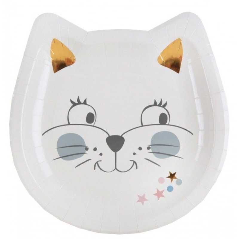 10 ASSIETTES CHAT KITTY 18 CM
