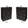 SAC CADEAU NOIR ET BLANC ETOILES 30 X 40 X 12 CM