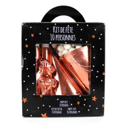 BOITE COTILLONS POUR 10 PERSONNES ROSE GOLD