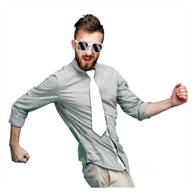 CRAVATE SATIN BLANCHE