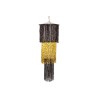 SUSPENSION METALLIQUE NOIR ET OR 40 X 115 CM 