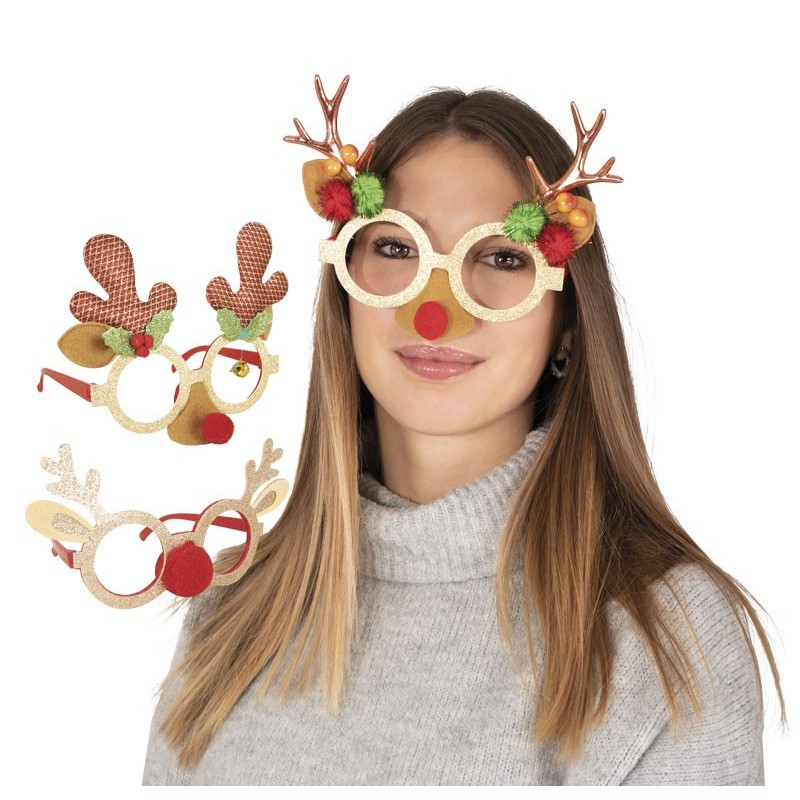 LUNETTES RENNE DE NOEL PAILLETTES MODELE ALEATOIRE LUNETTES RENNE DE NOEL PAILLETTES MODELE ALEATOIRE