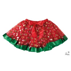 TUTU DE NOEL ROUGE ET VERT A PAILLETTES ENFANT