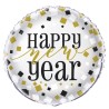 BALLON METALLIQUE ROND HAPPY NEW YEAR 46 CM