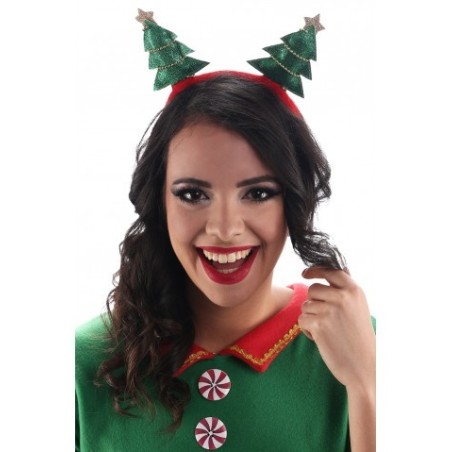 SERRE-TETE AVEC DEUX SAPINS DE NOEL 