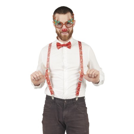 KIT OU SET DE NOEL  BRETELLE - LUNETTES - NOEUD PAPILLON