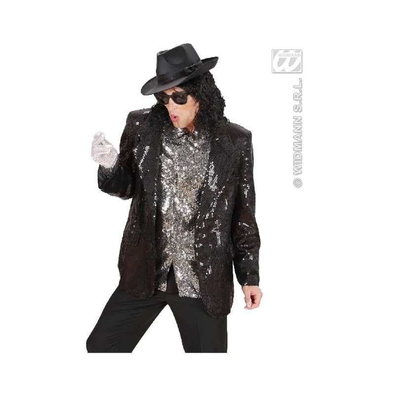 VESTE PAILLETTE SHOW SEQUIN NOIR TAILLE L