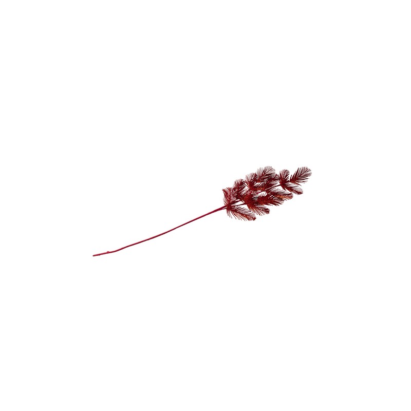 BRANCHE DE SAPIN PAILLETTES ROUGES 96CM