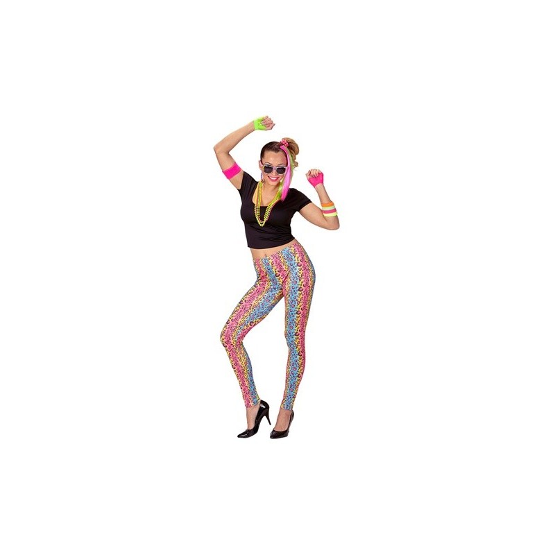 DEGUISEMENT FEMME ANNEES 80 TEE SHIRT LEGGINGS ET COLLIERS FLUO TAILLE M DEGUISEMENT FEMME ANNEES 80 TEE SHIRT LEGGINGS ET COLLIERS FLUO TAILLE M