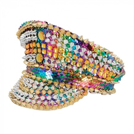 CASQUETTE RAINBOW SPARKLE SEQUIN MULTICOLORES