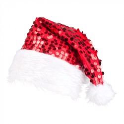 BONNET NOEL PAILLETTES COULEURS ASSORTIS 