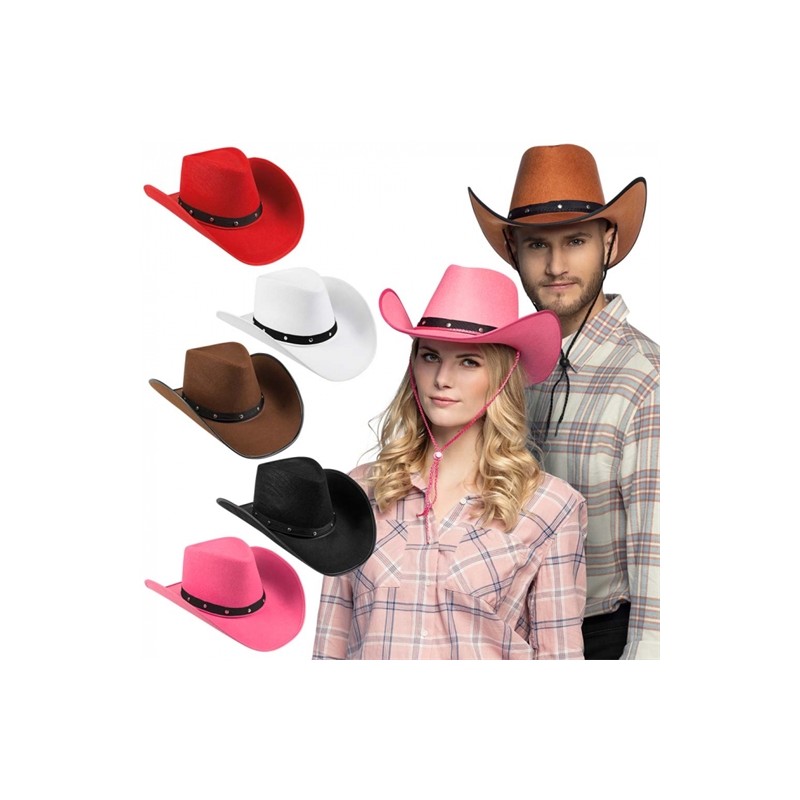 CHAPEAU COW BOY COULEURS ASSORTIS 