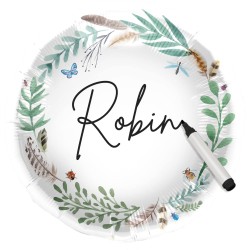 BALLON METALLIQUE ROND NATURE PERSONALISABLE 45 CM