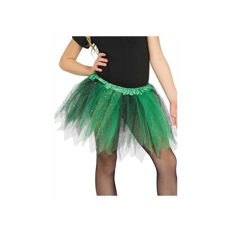 TUTU NOIR ET VERT A PAILLETTE 