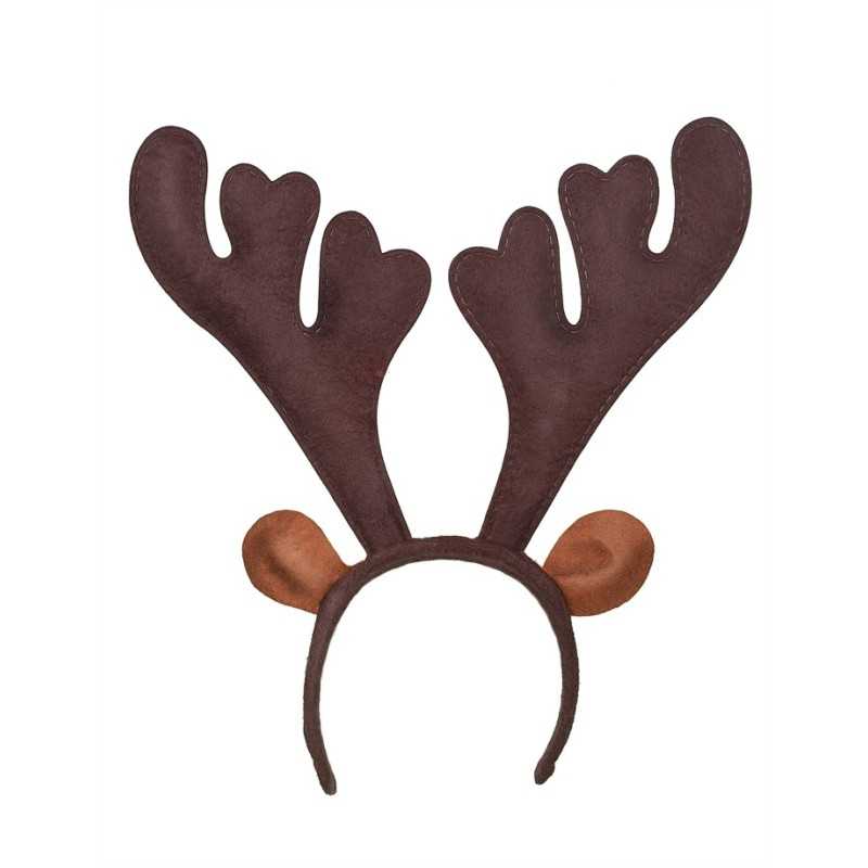 SERRE TETE DE RENNE MARRON A GRELOTS