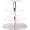 PRESENTOIR A COCKTAIL PLEXI 4 ETAGES 30 X 32 CM HT 