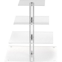 PRESENTOIR A COCKTAIL PLEXI 4 ETAGES 30 X 30 CM HT 