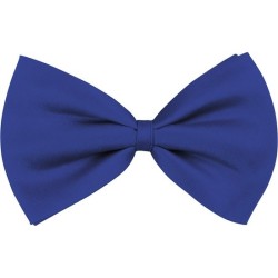 NOEUD PAPILLON BLEU SATIN