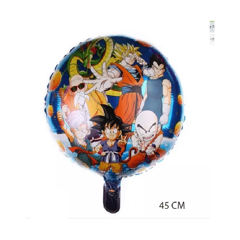 BALLON METALLIQUE ROND  DRAGON BALL Z   45 CM 