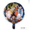 BALLON METALLIQUE ROND DRAGON BALL Z 45 CM 