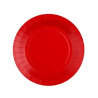 10 ASSIETTES RONDES RAINBOW ROUGE BIODEGRADABLE 22.5 CM 