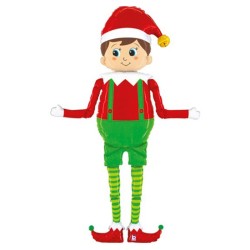 BALLON METALLIQUE LUTIN DE NOEL 160 CM 