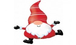 BALLON METALLIQUE GNOME NOEL 107 CM 