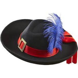 CHAPEAU NOIR MOUSQUETAIRE