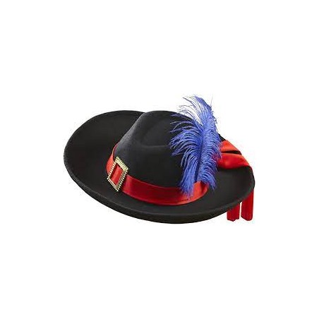 CHAPEAU NOIR MOUSQUETAIRE