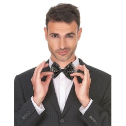 NOEUD PAPILLON NOIR A PAILLETTE