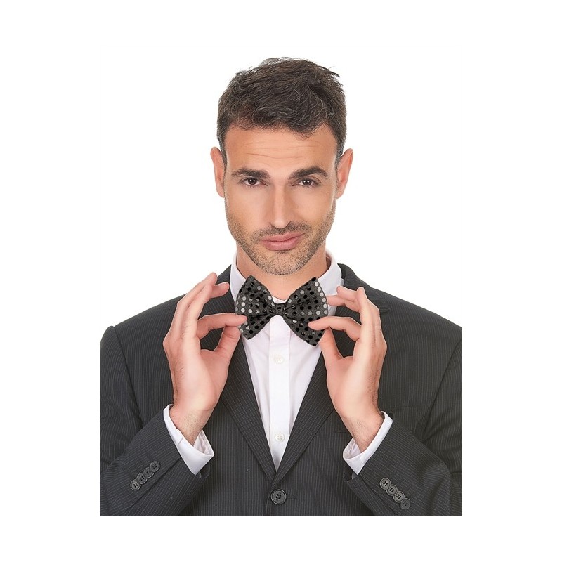 NOEUD PAPILLON NOIR A PAILLETTE NOEUD PAPILLON NOIR A PAILLETTE